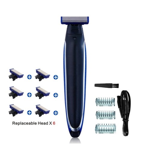 Rasoir électrique pour hommes, Rechargeable par USB, lavable, rasoir électrique pour barbe ► Photo 1/6