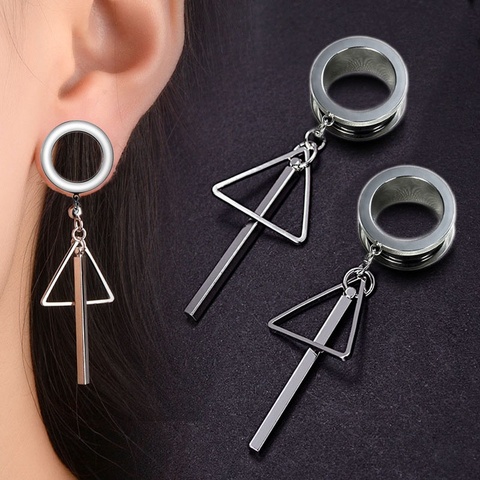 2 pièces oreille Piercing oreille PlugsTunnels dans l'oreille Expansions acier oreille alésoir Dilataciones Oreja jauges boucles d'oreilles men'bijoux ► Photo 1/6