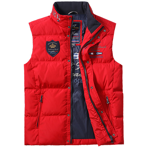 Bruce & requin 79% duvet de canard-plume hommes gilet décontracté mode affaires haut broderie hiver Style manteau haut qualité taille M à 3XL ► Photo 1/6