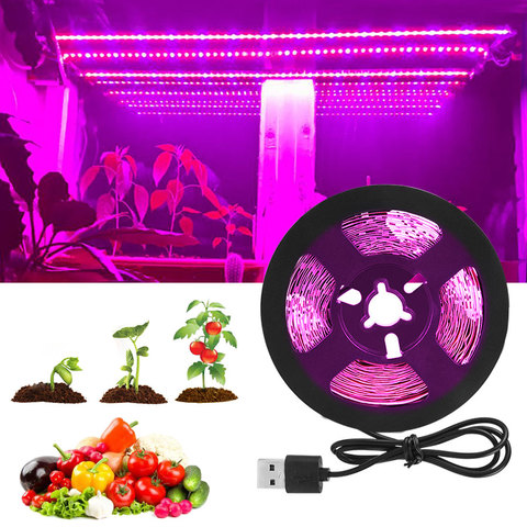 Bande lumineuse de croissance LED, 5V DC, USB, Fitolampy, spectre complet, pour culture de plantes et légumes, sous tente ► Photo 1/6
