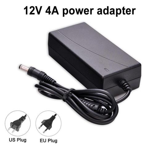 Adaptateur d'alimentation pour moniteur LCD, lampe de Table, boîtier TV, DVD Mobile, prise US/EU 12V/4A 48W ► Photo 1/6