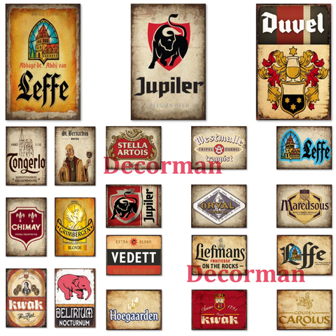 [Mike86] belgique bière métal signe affiches murales peinture cadeau art décor Pub LTA-200120 * 30 CM ► Photo 1/6