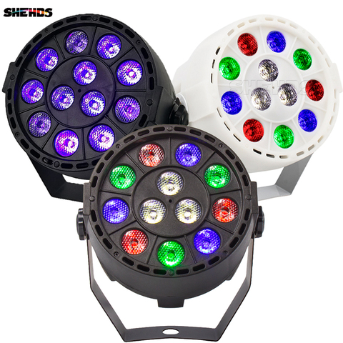 Mini éclairage Led Par 12x3W RGBW, 4 couleurs/voile-UV, éclairage lavage pour DJ fête Club Disco, famille 8 canaux DMX 512 maître/sauvegarde de lumière ► Photo 1/6