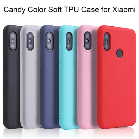 Coque en silicone couleur bonbon pour Xiaomi, compatible modèles Mi A2 Lite, A1, A2, A3, Mi 8, Mi9, SE, Mi10 Max, 2 Mix, 2S, Note 3, 10 lite ► Photo 1/6