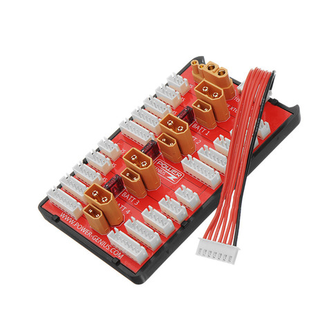 Power-Genius-panneau de charge parallèle 2 en 1 PG, prise XT30 XT60, 4 Supports de batterie 2-8S Lipo pour modèles RC, partie détachée ► Photo 1/6