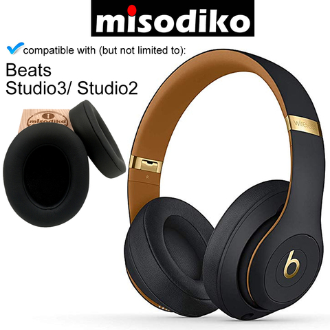 Misodiko remplacement mousse à mémoire de forme coussin d'oreille en cuir oreillettes pour Beats Studio 3.0 & 2.0 filaire/sans fil B0500 B0501 casque ► Photo 1/6