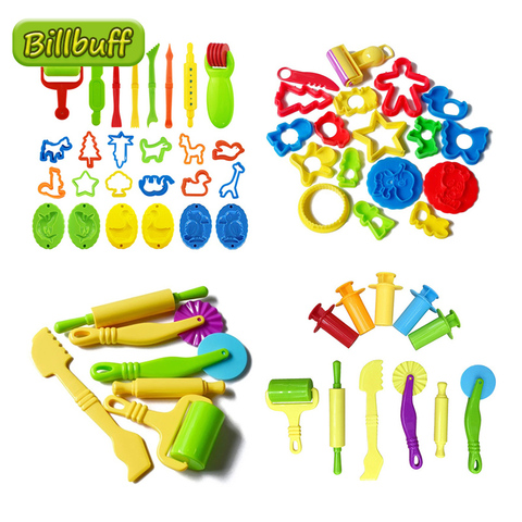 Kit de pâte à modeler Slime pour enfants, outils de bricolage, accessoires, moule en Plasticine, argile à modeler, ensemble de plastique, couteaux, moules, jouet pour enfants, offre spéciale ► Photo 1/6