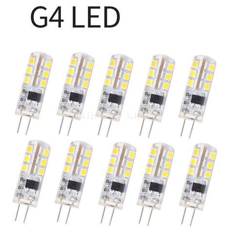 Ampoules en forme d'épis de maïs G4 3W 5W 9W G4, 24 LED 48 LED 3014 SMD, économie d'énergie, lampes de remplacement 12V 220V, 10 pièces ► Photo 1/6