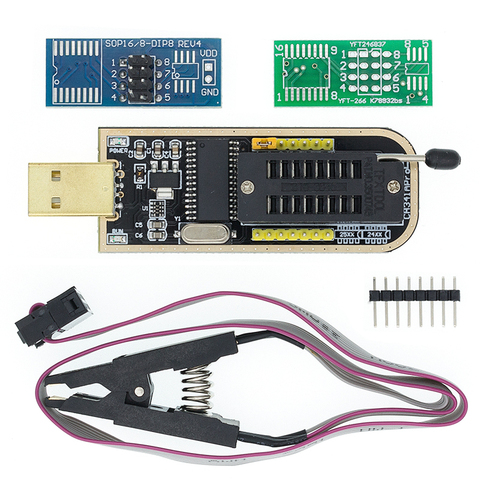 Module de programmation Flash BIOS USB I21 CH341A 24 25 Series, Clip de Test SOIC8 SOP8 pour EEPROM 93CXX / 25CXX/24CXX, KIT de bricolage ► Photo 1/6