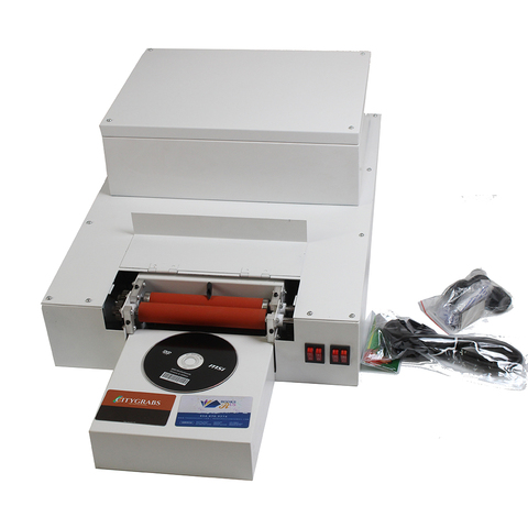 Machine de stratification UV pour cartes d'identité en PVC, jet d'encre multifonction, pour disques CD et DVD ► Photo 1/5