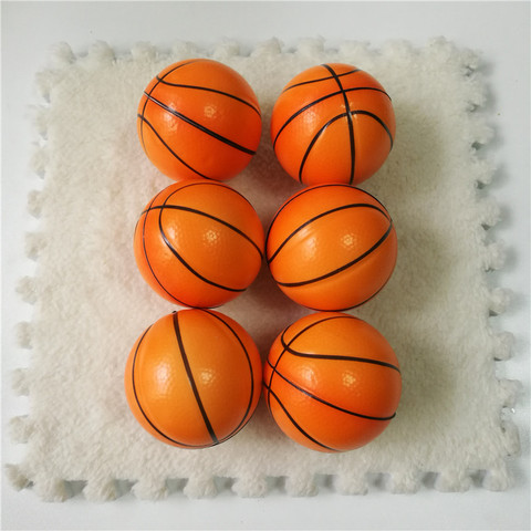 6 pièces 6.3cm drôle basket-Ball Football Anti-stress balle souple mousse caoutchouc compression balles jouets pour enfants enfants ► Photo 1/6