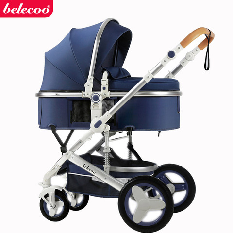 Belecoo-poussette de bébé 2 en 1, voiture bidirectionnelle, poussette de bébé pliable et portable ► Photo 1/5