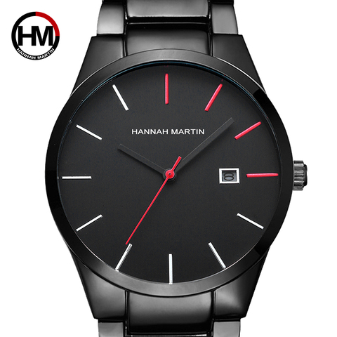 Bracelet en acier inoxydable à Quartz créatif, rouge et noir, montres De luxe pour hommes d'affaires, marque supérieure, étanche, 2022, livraison directe ► Photo 1/6