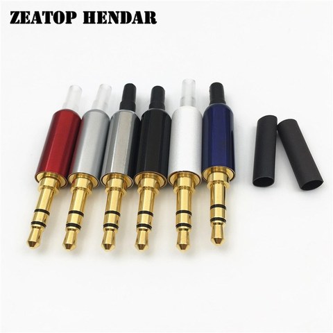 1 ensemble 3.5mm Audio Plug 3.5 3 pôles mâle stéréo Jack avec queue + thermorétractable Tube adaptateur pour bricolage soudure réparation écouteur connecteur ► Photo 1/6