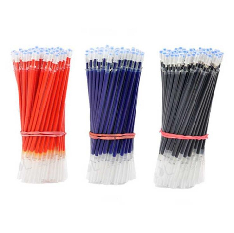 Ensemble de stylos Gel, 0.5mm, 20 pièces, tiges de recharge pour Signature, rouge, bleu, noir, fournitures de papeterie scolaire et de bureau, poignées à balle ► Photo 1/6