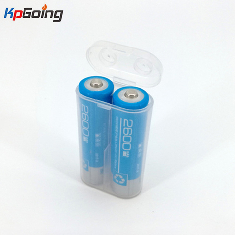 2600mAh Portable boîte de transport 18650 batterie boîtier de stockage boîte acrylique Transparent en plastique boîte de sécurité pour 2 pièces 18650 batterie ► Photo 1/6