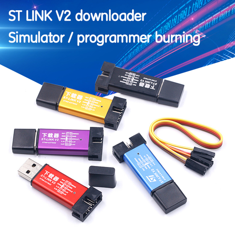 1 pièces ST LINK Stlink st-link V2 Mini STM8 STM32 simulateur télécharger programmeur programmation avec couvercle ► Photo 1/6