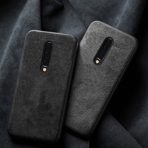 Véritable étui en cuir suédé de vache pour Oneplus 7 pro Nord 8 Pro 6T 6 7t pro 8T 360 housse de protection complète pour One plus 7 5 5t 7T 8Pro ► Photo 1/6