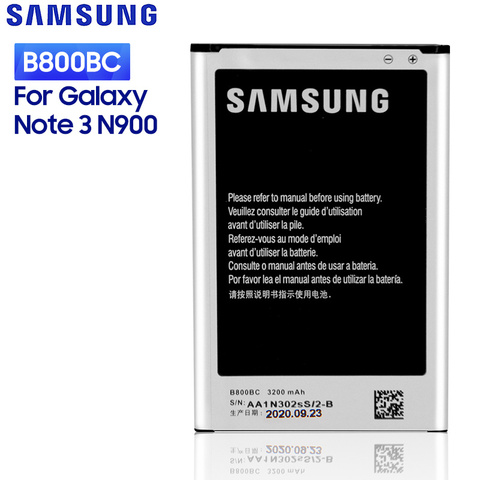 Batterie de remplacement d'origine SAMSUNG B800BC pour Samsung GALAXY NOTE3 NOTE 3 N900 N9002 N9005 N9006 N9008 N9009 avec NFC 3200mAh ► Photo 1/6