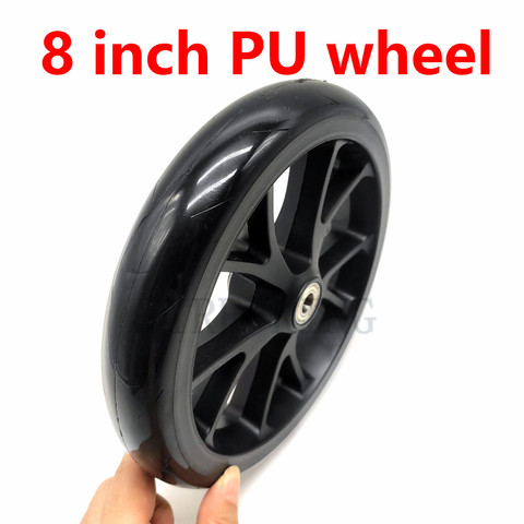 1 pièces 8 pouces roue 200mm PU roues de planche à roulettes silencieuses pour petite traction voiture bagages panier panier 8 ''roulette ► Photo 1/6