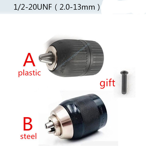 2-13mm Mandrin Sans Clé 1/2 x 20UNF Mont Clé Perceuse à Percussion Chuck Peu D'outils À Main Verrouillage Adaptateur pour BOSCH MAKITA HITACHI DeWALT ► Photo 1/2