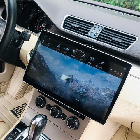 Lecteur DVD de voiture GPS | 12.8 pouces, Android 8.1, navigation universelle, stéréo PX6, carplay IPS, 6 cœurs se déplaçant vers le haut et le duvet ► Photo 1/6