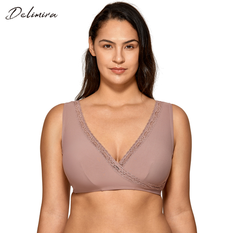 Delimira – soutien-gorge d'allaitement, bonnet souple, soutien-gorge confortable, grande taille, pour femmes ► Photo 1/6