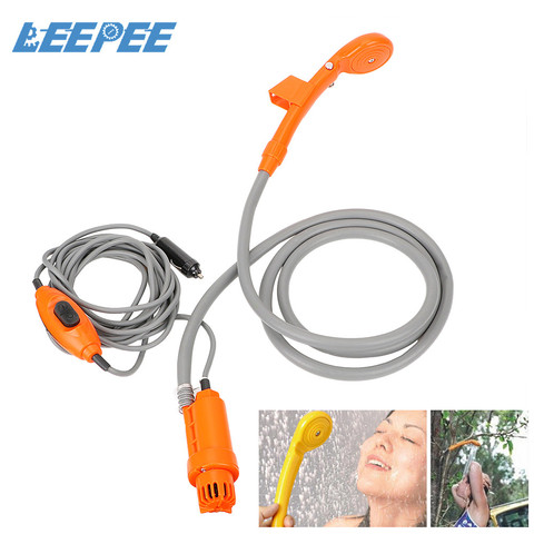 Lave-auto universel, lavage de voiture, douche de voyage de Camping en plein air, douche de voiture Portable avec allume-cigare, outil de nettoyage, DC 12V ► Photo 1/6