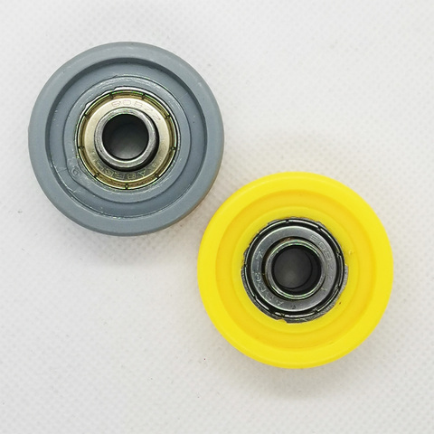 4 pièces 35mm dur POM en plastique enduit roulement à billes roue ABS Nylon fenêtre meubles porte 8mm arbre patin roulette convoyeur à rouleaux ► Photo 1/3