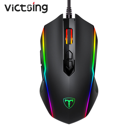 VicTsing T16 souris de jeu filaire 8 bouton Programmable 7200 DPI souris d'ordinateur USB souris de joueur avec rétro-éclairage rvb pour ordinateur portable ► Photo 1/6