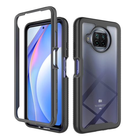 Coque hybride robuste antichoc en PC et TPU pour Xiaomi Mi 10T Lite, cadre souple, couverture arrière transparente pour Mi 10T Note 10 Lite ► Photo 1/6