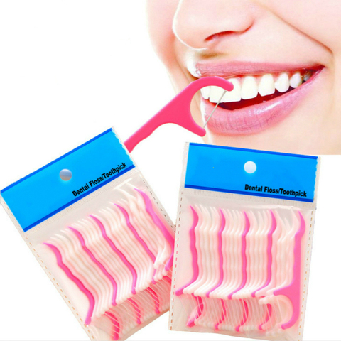 Brosse à dents interdentaire, 100 pièces, bâton, fil dentaire, tapis en plastique ► Photo 1/4