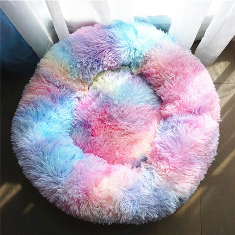 Lit pour chien Super doux lavable longue peluche chenil pour animaux de compagnie sommeil profond chien maison velours tapis canapé pour chien panier animal chat lit livraison directe ► Photo 1/6