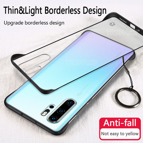 Coque rigide de luxe antichoc pour Huawei, pour modèles P20, P30, P40 Pro Lite, mat, sans cadre, avec anneau de doigt ► Photo 1/6