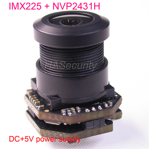 Mini capteur CMOS Sony Exmor IMX225, 17x17mm (720P) 1/3 pouces + NVP2431 caméra CCTV PCB board module + lentille M12 ► Photo 1/5