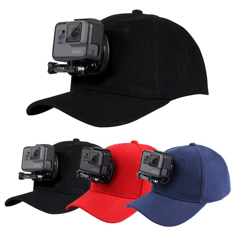 Casquette de chapeau de soleil en toile réglable pour Gopro Hero 8 7 5 SJCAM SJ7000 SJ6000 M20 Eken H9 H9R H8 Pro Yi 4K caméra d'action sportive ► Photo 1/6