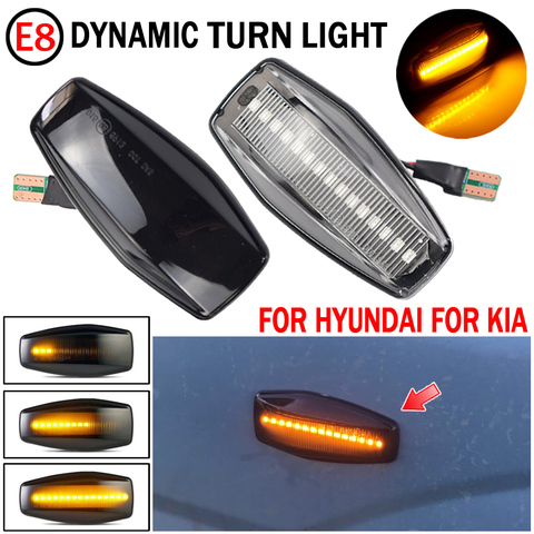 Feux latéraux de garde-boue dynamiques à LED, pour Hyundai I10, course, Sonata, Elantra, Getz, XG, Tucson, terra, Coupe Matrix, pour Kia 2003 ► Photo 1/6