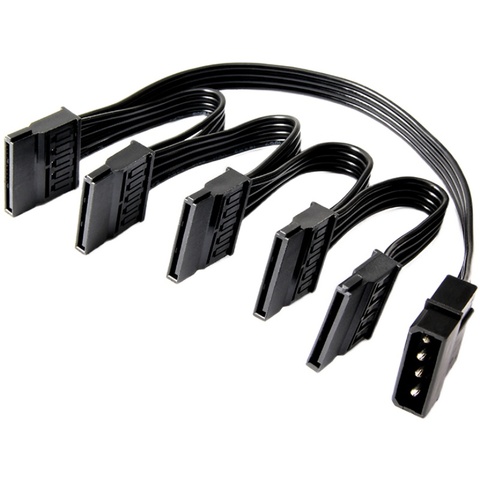 IDE Molex – câble d'alimentation 4 broches vers disque dur de serveur PC, adaptateur d'alimentation SATA, cordon de séparation, câble d'extension SATA 18awg ► Photo 1/1