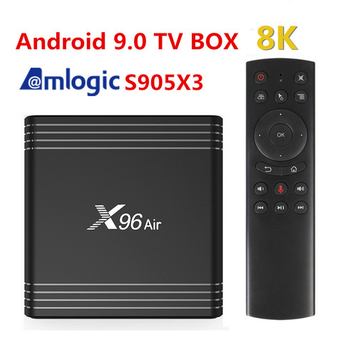 Boîtier TV X96 Air, Android 9.0, Amlogic S905X3, 4 go 64 go 32 go, wifi, 8K, Netflix, 2G16G X96Air, nouveau ► Photo 1/6