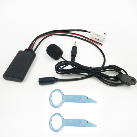 Biurlink-Microphone Bluetooth AUX pour voiture, adaptateur Audio sans fil mains libres, 150CM, pour appel téléphonique pour Volkswagen ► Photo 1/6