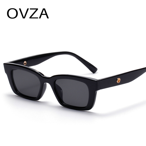 OVZA Rectangle cadre étroit hommes lunettes de soleil marque concepteur mode noir lunettes de soleil pour les femmes Anti-UV S1077 ► Photo 1/6