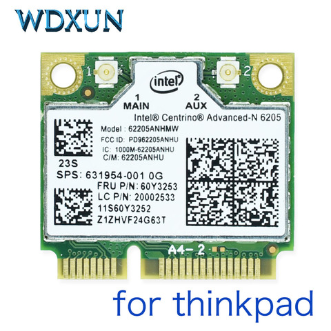 Carte réseau sans fil pour Thinkpad x220 x230 L420 L520, Intel 6205AN Centrino Advanced-N 6205 62205ANHMW FRU 60Y3253 300M 5G WiFi ► Photo 1/2
