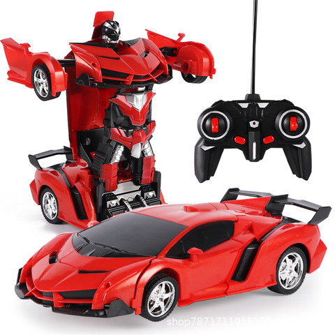 2 en 1 électrique RC voiture Transformation Robots enfants garçons jouets en plein air télécommande sport déformation voiture Robots modèle jouet ► Photo 1/6