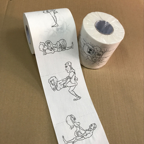 Chaude Super drôle blague papier serviettes papier hygiénique en vrac rouleaux salle de bain tissu doux 3Ply ► Photo 1/6