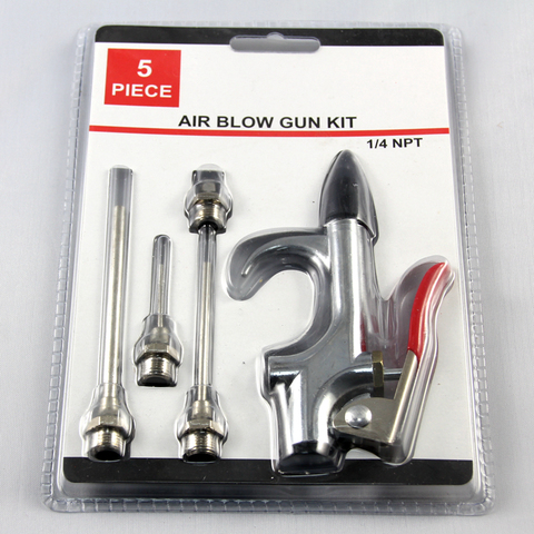 5 pièces/Kit compresseur d'air pistolet de soufflage outils pneumatiques ventilateur de pulvérisation d'air plusieurs buses nettoyage de la poussière ► Photo 1/6