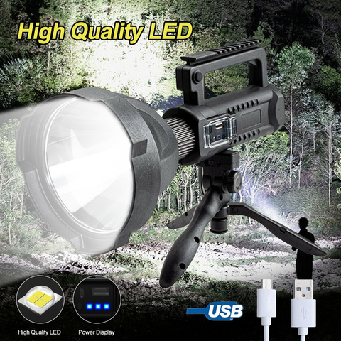 Lampe de poche LED puissante 20000 lm, projecteur, lampe de travail, projecteur, 4 Modes, rechargeable par USB, lanterne Portable ► Photo 1/6