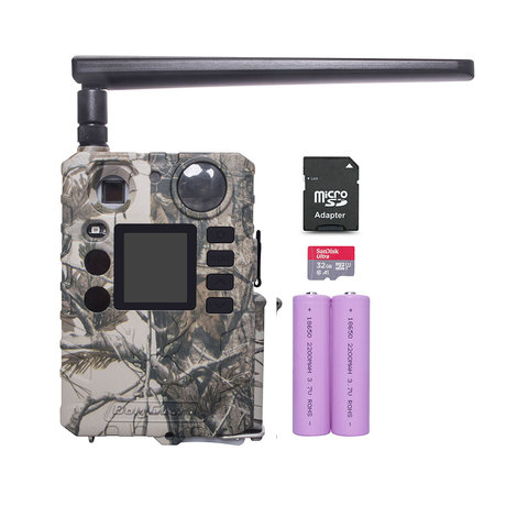 BolyGuard – caméras de chasse 4g LCD couleur invisible IR, vision nocturne, comprend un jeu de cartes TF et 2 piles 18650 ► Photo 1/4