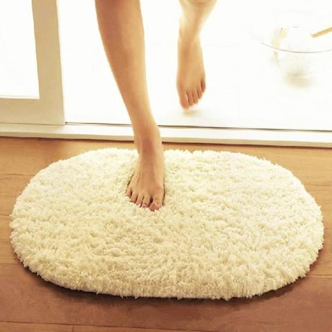 Tapis rond à poils longs, à poils longs, en fausse fourrure, pour salon et chambre à coucher, moderne, 30x50cm ► Photo 1/6