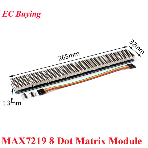 Module d'affichage MAX7219 8*8 8 matrice de points LED, Tube numérique, microcontrôleur, carte de commande 5V pour Arduino Electronic Kit de bricolage ► Photo 1/6