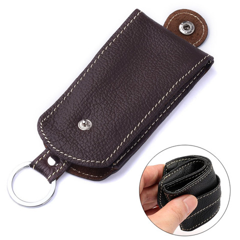 Porte-clé EDC en cuir véritable pour femme, pochette de rangement pour clé de voiture, portefeuille de femme de ménage, bibelot ► Photo 1/6